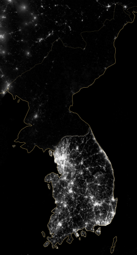 Korea At Night 2012 – NASA